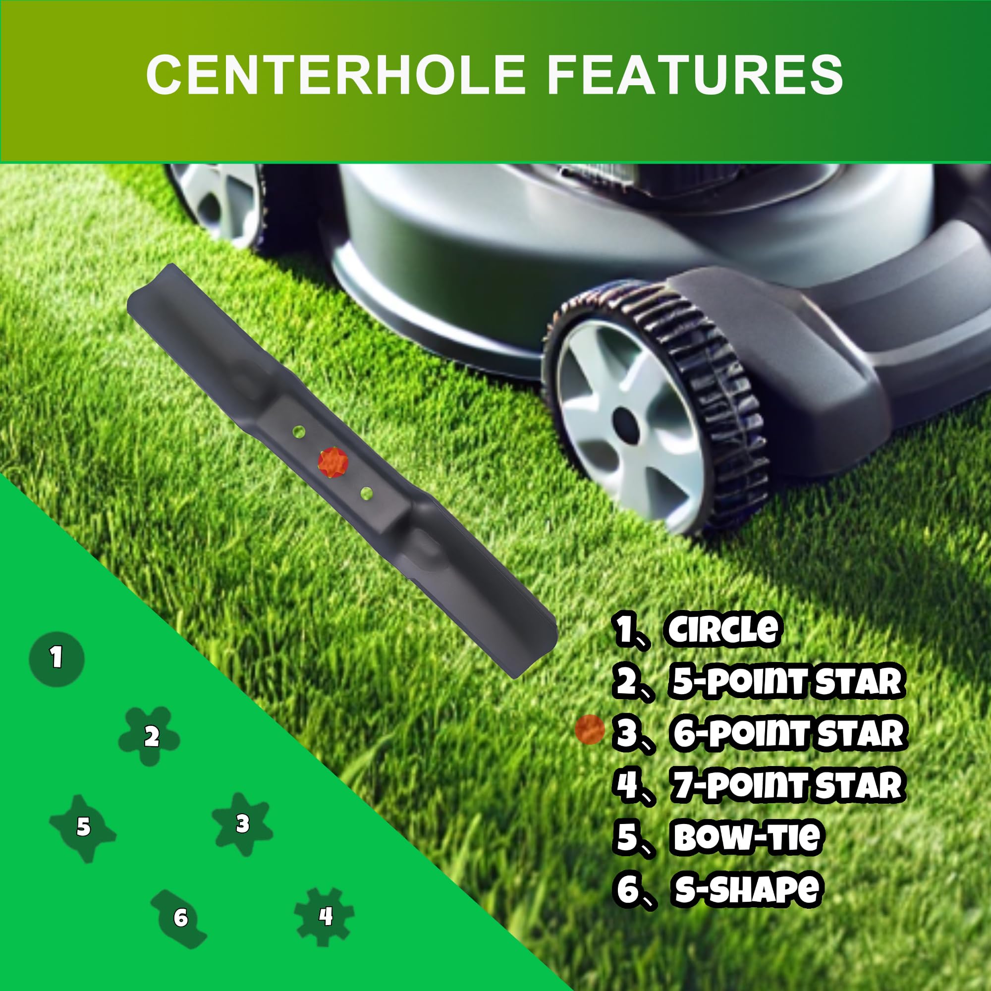 942-05056a Cuchillas de cortacésped de repuesto para Cub Cad et Zero Turn 54 pulgadas, cuchillas de elevación media compatibles con Cub Cadet RZT-L54 XT1 XT2 Troy-Bilt con OE 742-05056, 3
