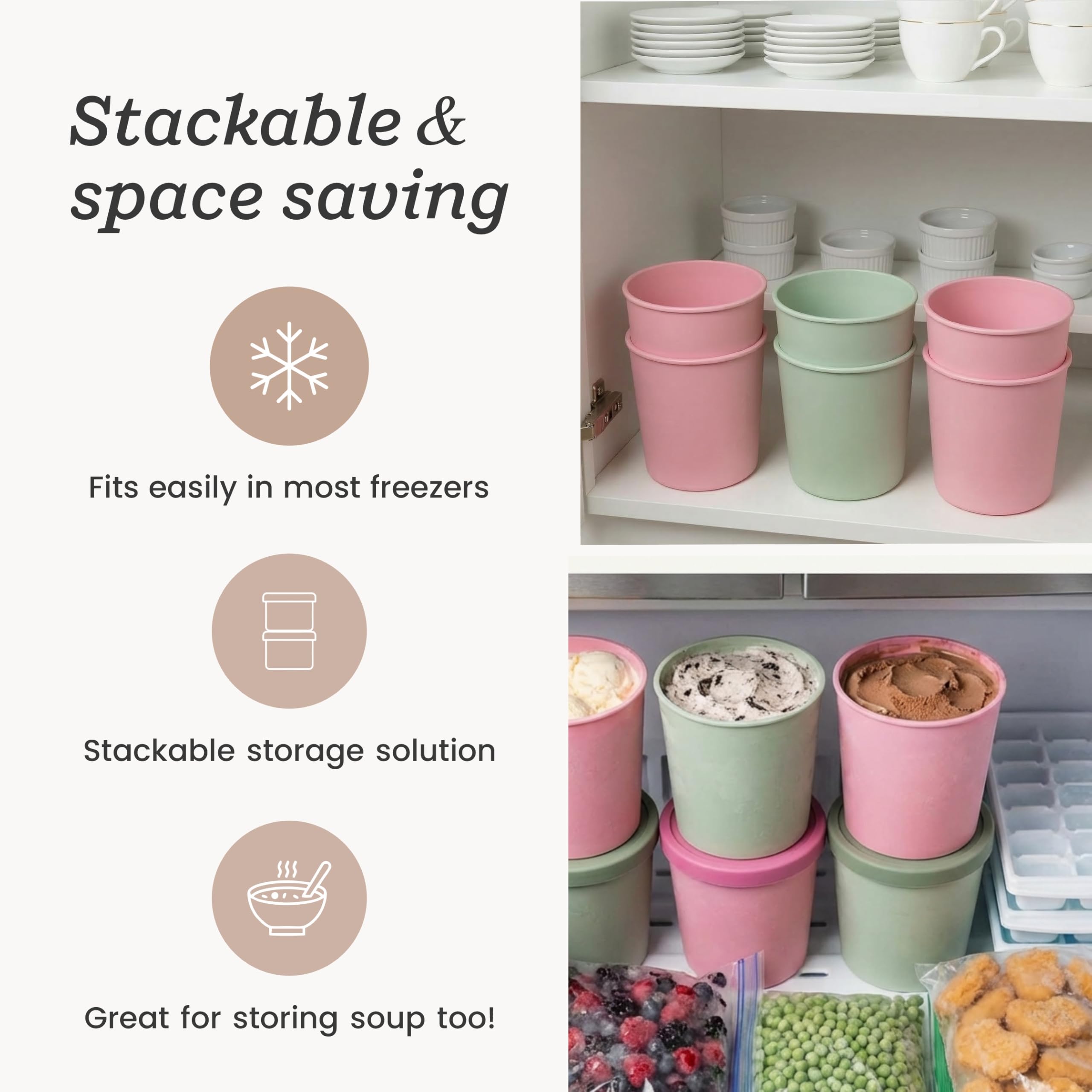 Amazon｜StarPack アイスクリーム容器 自家製アイスクリーム&ホット