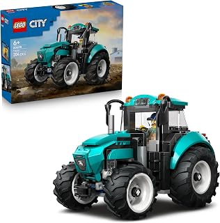 LEGO City Tractor - Farm Toy Building Set with Farmer Minifigure - Gift for Ages 6 and Up - 60498 Price In India