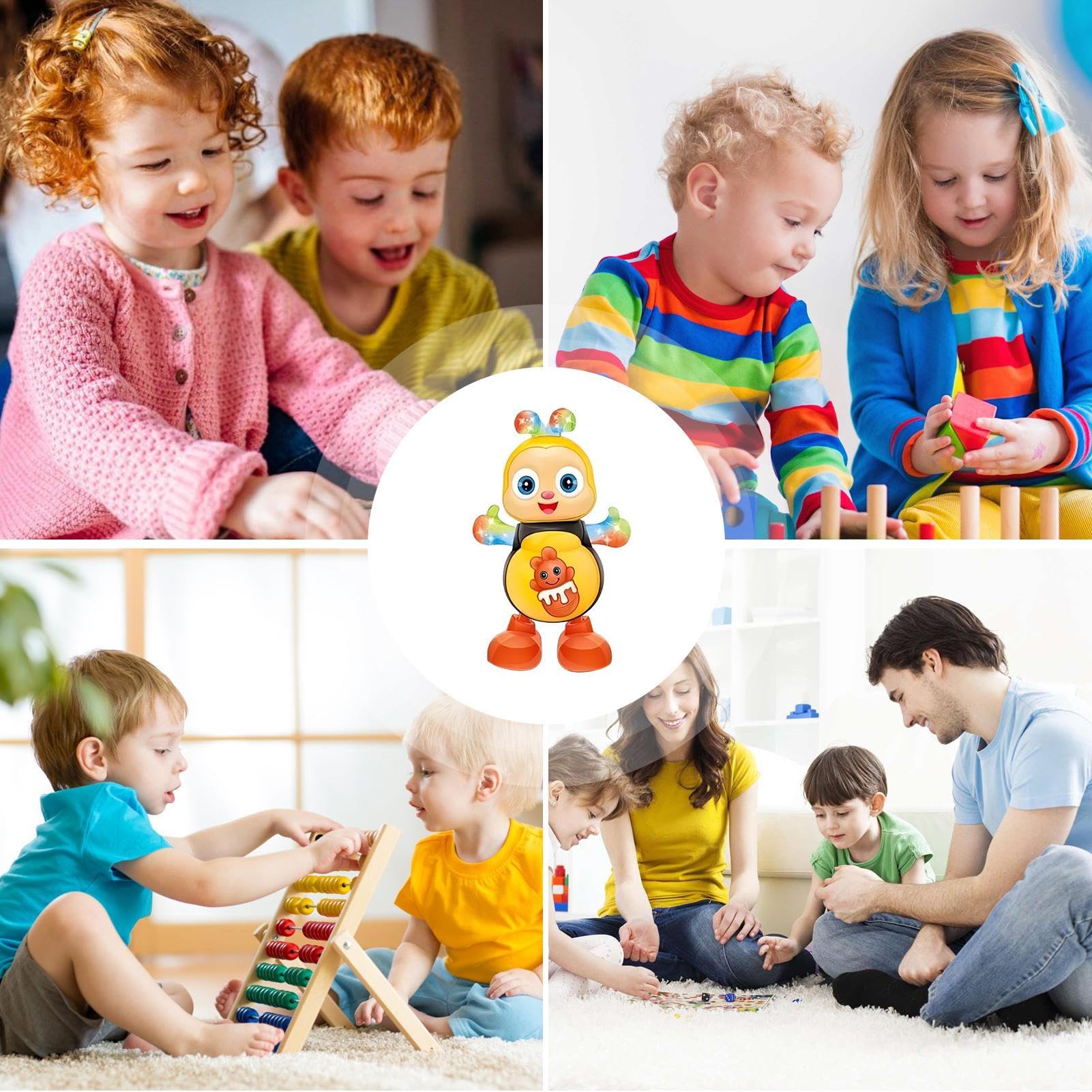 Abeja Musical Bailarina Con Luces – Juguete Interactivo Sensorial Que Canta Y Se Mueve, Ideal Para Estimular Bebés Y Niños Pequeños