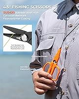 Vista 5 de KastKing SteelStream - Juego de herramientas de pesca, equipo de pesca, alicates de pesca resistentes a la corrosión, cuchillo de filete, tijeras