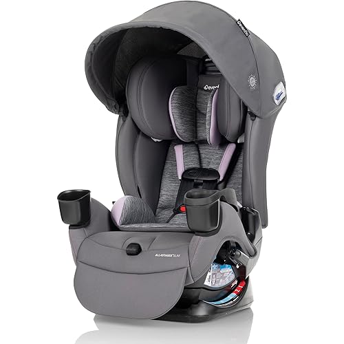 Evenflo All4Stages Slim Plus Canopy 4-in-1 Convertible Car Seat (Bodie Gray)