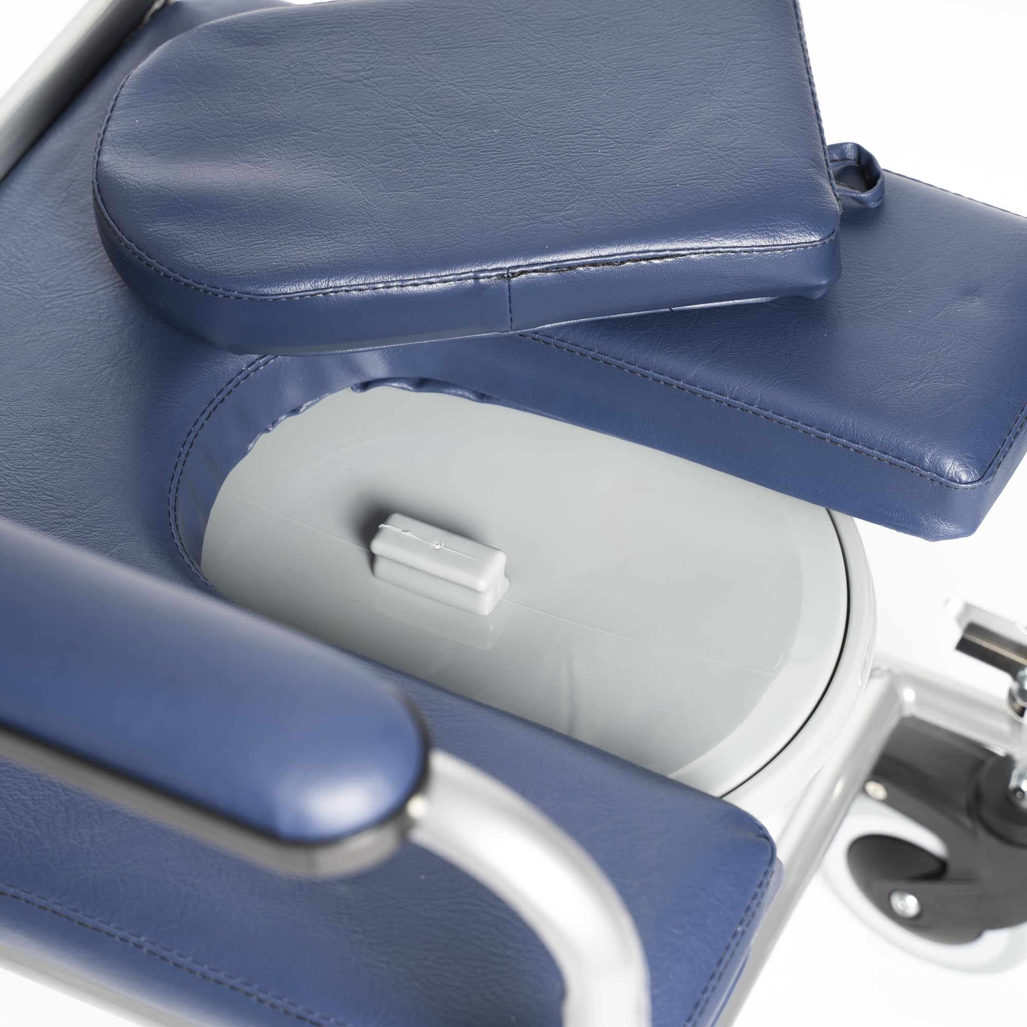 Sedia Comoda con Ruote per Anziani - Sedia Toilette - Comfort, Sicurezza e Mobilità in una Poltrona Multifunzionale - Braccioli pieghevoli, Seduta ergonomica