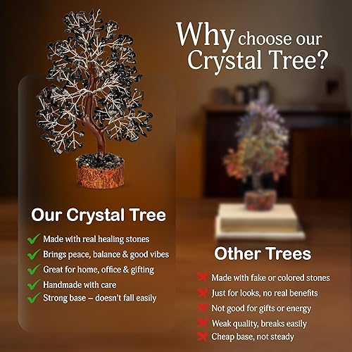 Miniatura 6 de Cristal de turmalina negra, árbol bonsái, árbol del dinero, árbol negro, árbol de la vida, árbol de la vida de chakras, regalos energéticos para