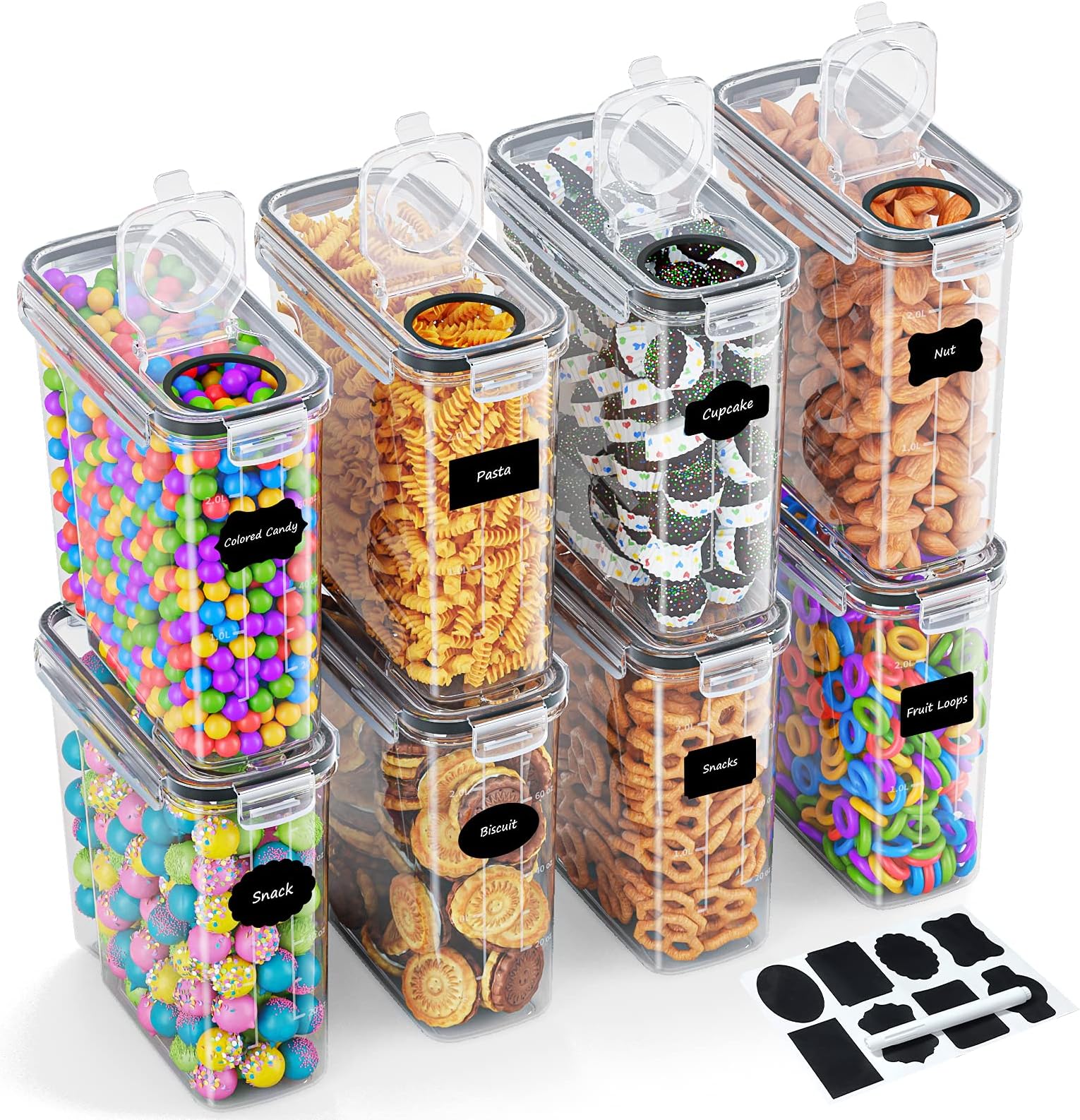 Lot De 2 Boîtes à Épices 5 En 1 Grises - Avec Couvercle Transparent Pour Cuisine, Camping Et Barbecue