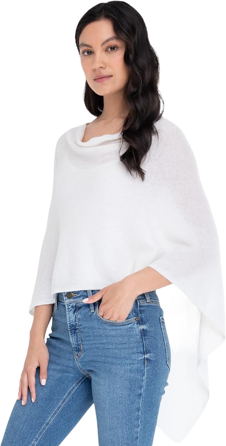 CLAUDIA NICHOLE by Alashan 100% Cashmere Luxe Dress Topper Poncho - Lightweight, Soft, Cozy & Versatile - Great Gift Item - Image 5