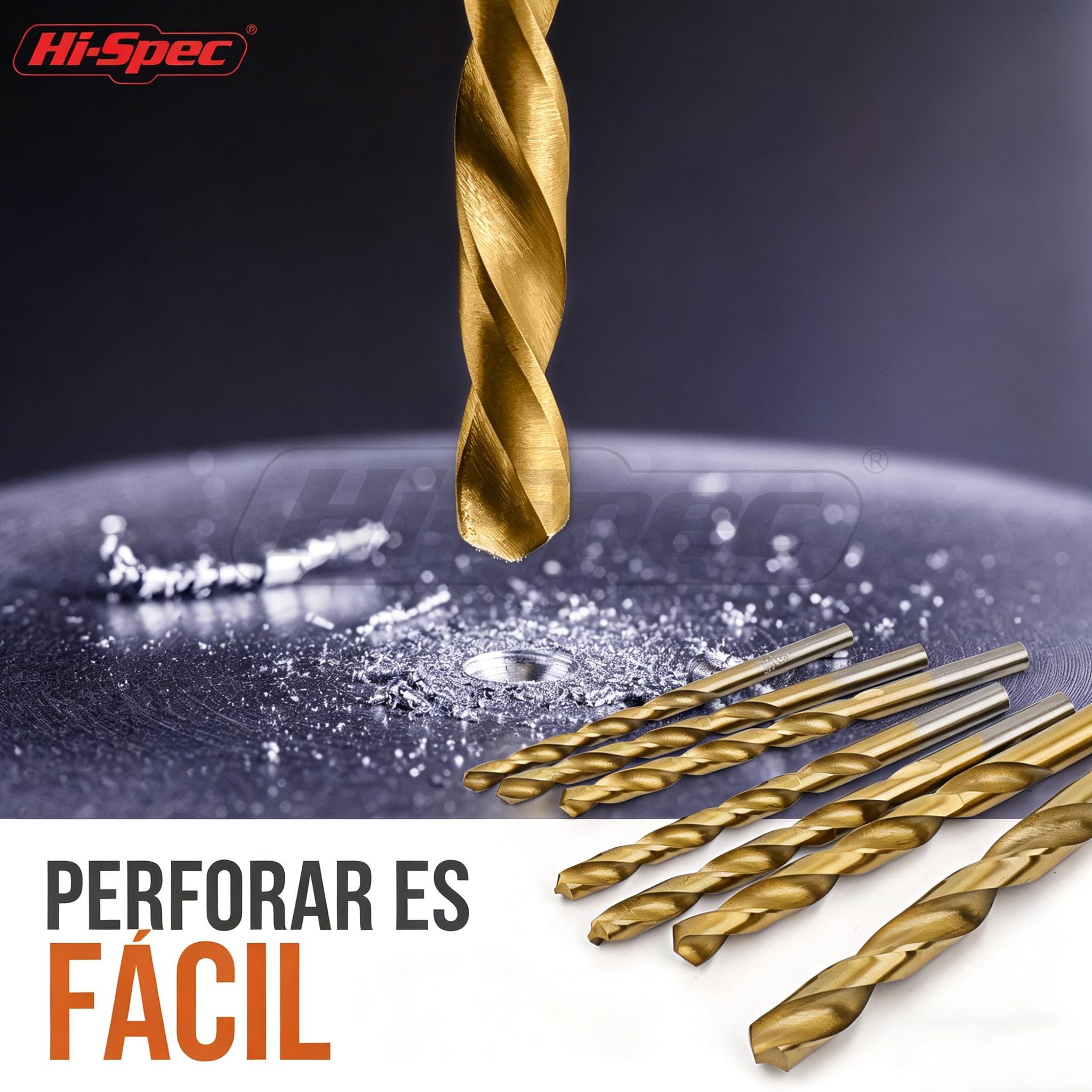 Hi-Spec Juego de Brocas de 99 Piezas. Set de Acero Recubiertas en Titanio HSS.Para Taladrar y Perforar Metal, Hormigon, y Madera. Accesorio ideal para Taladro Electrico y Caja Herramientas