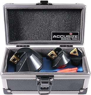 Accusize Industrial Tools, 1/4'', 1/2'' and 1-1/4'' 82 Degree Indexable Carbide Countersinks, 0046-0982