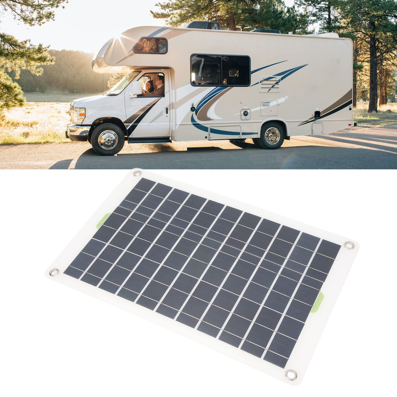 Solarna pompa wodna 12 V i zestaw paneli słonecznych o mocy 50 W, wysokowydajna pompa generatora fontanny zasilana energią słoneczną o mocy 19 W, niski poziom hałasu 4 DB, do (100 W)