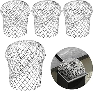 Filtre Gouttière 4 Pièces Crapaudine de Gouttière en Aluminium Grille Protection Gouttière Protections de Tuyau de Descente Gardes de Gouttière en Métal Protection Gouttiere Feuilles