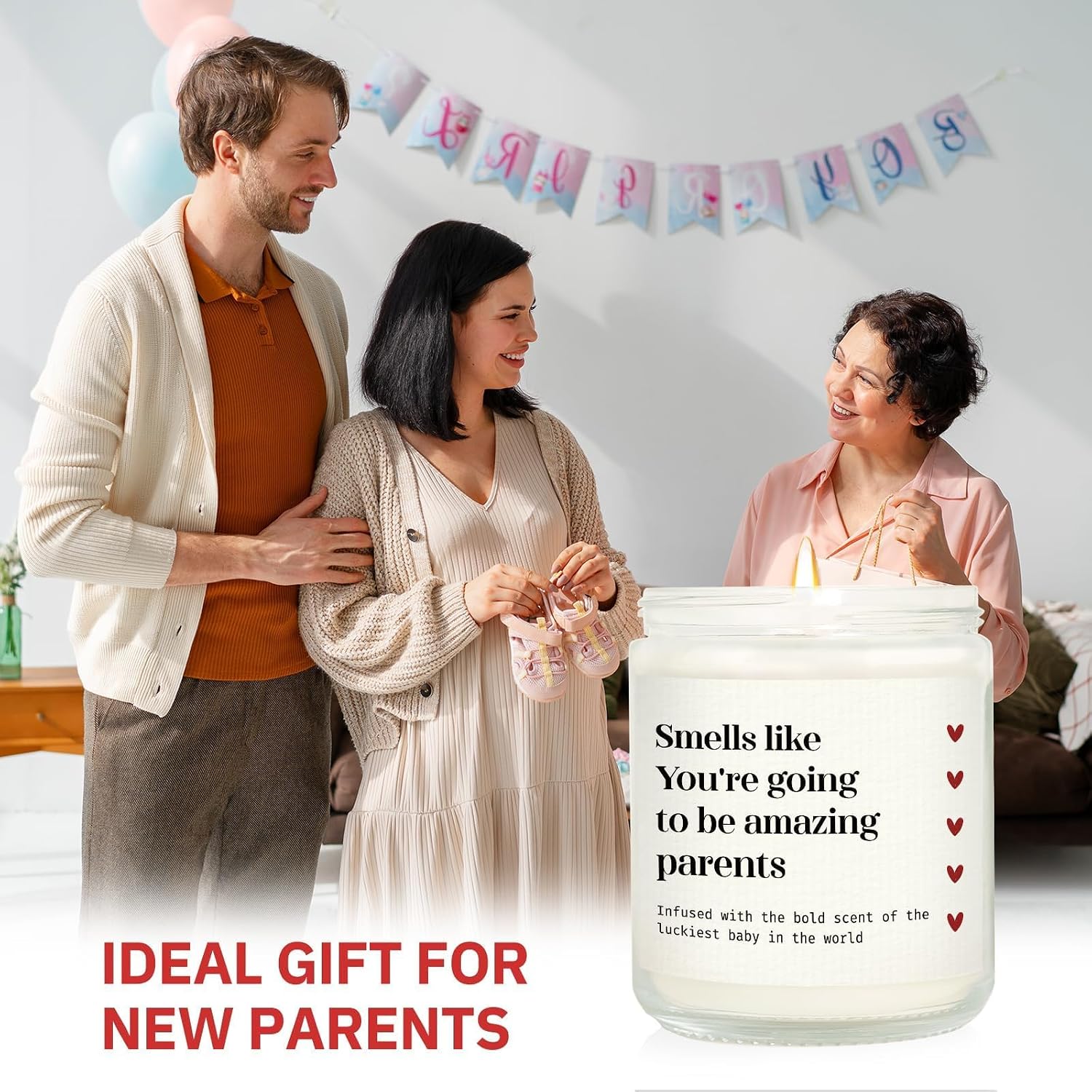 SteadStyle New Parents Gifts for Couples, Soy Wax Lavender Scented Candle