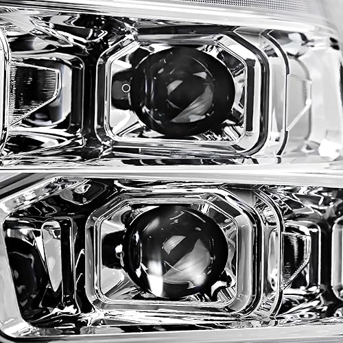 Vista 7 de SPEC-D TUNING Faros delanteros cromados de doble proyector con señal de giro LED secuencial y animación de arranque compatible con Dodge Ram 2500