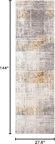 Miniatura 118 de SAFAVIEH Craft Collection - Alfombra cuadrada de 6 pies 7 pulgadas, gris y azul, diseño abstracto moderno, no desprende pelusa y de fácil cuidado