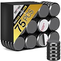 Vista 7 de DIYMAG Imanes Fuertes 140 Piezas 0.6x0.12 Pulgadas Imán de Nevera Refrigerador para Manualidades con Respaldo Adhesivo Magnético Pequeño Botón Negro