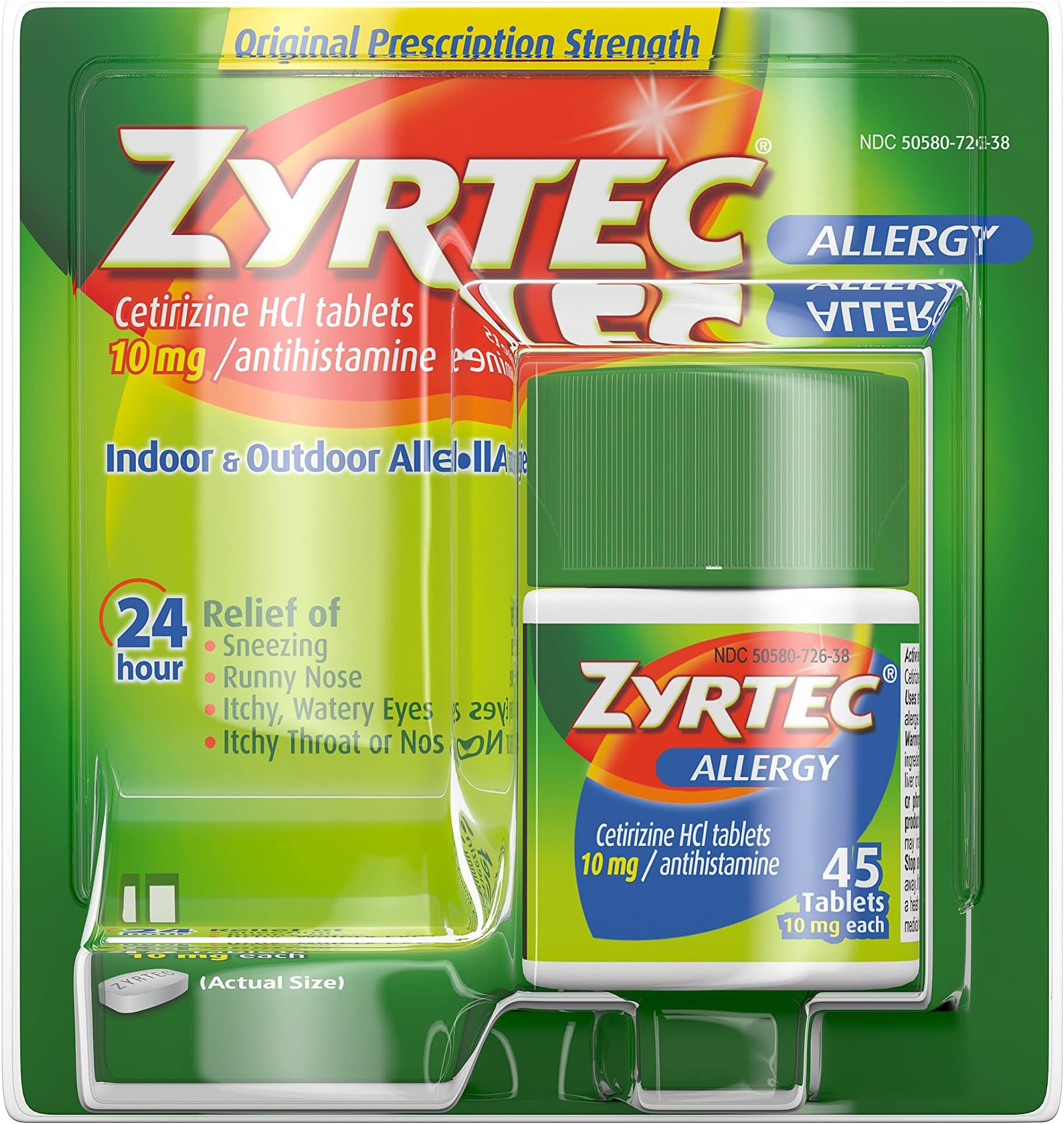 ZyrtecTablets, 45 Count, 10 mg (Pack of 2)