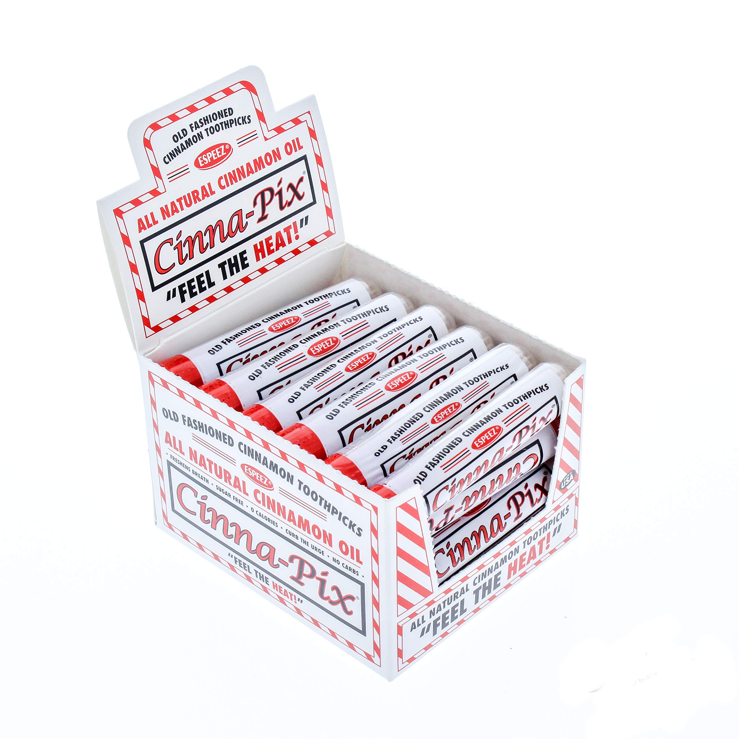 Candy Envy Cinna-pix Cinnamon Toothpicks Tubes (24 Pack)