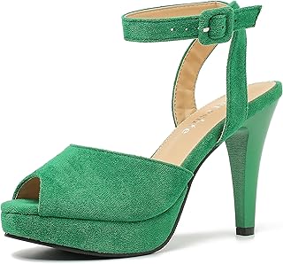 Women's High Heels Platform Sandals Ankle Strap Slingback Dress Sandal Pump Shoes