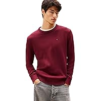Tommy Jeans Uomo Pullover Sweater Slim Fit, Rosso (Red Wine)