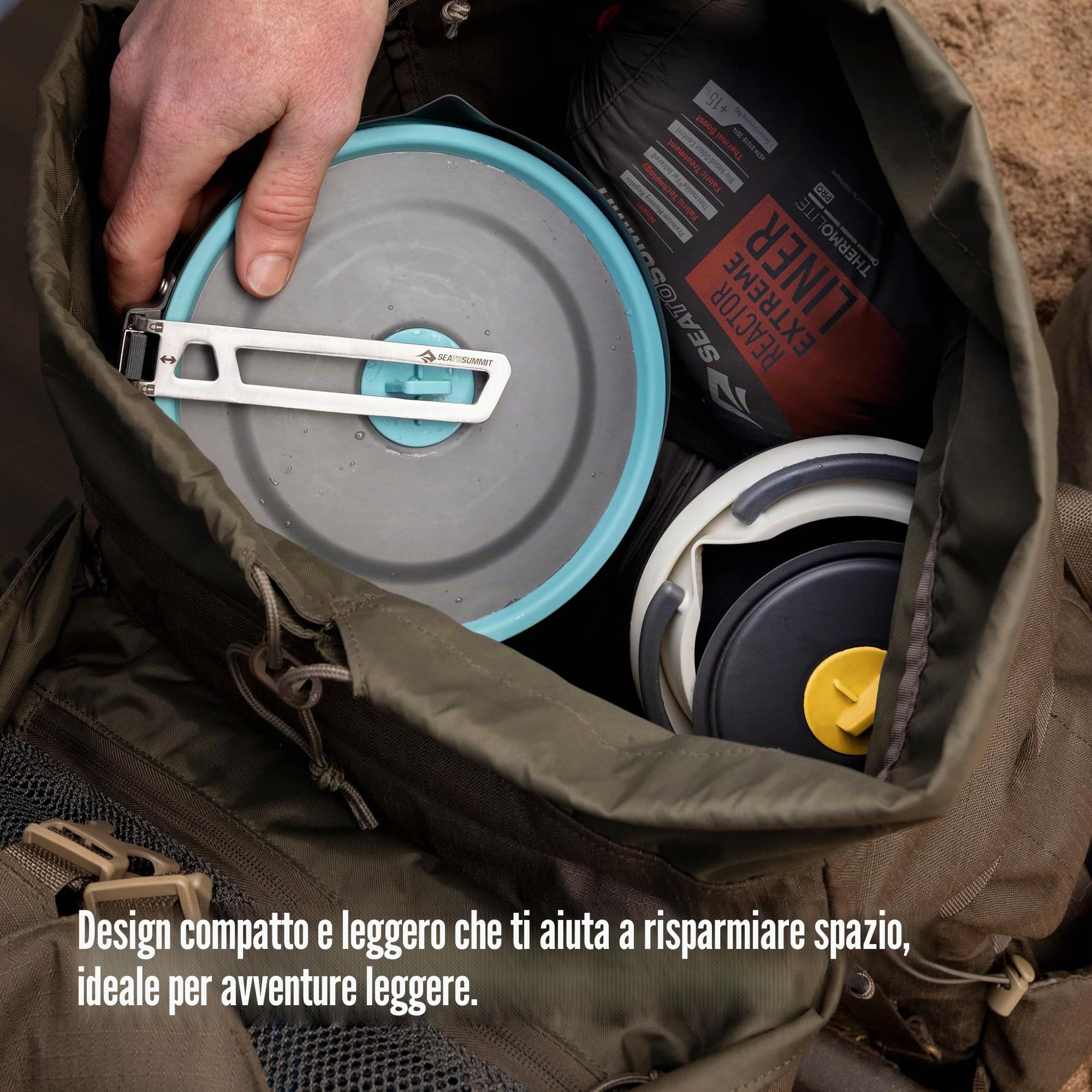 Sea to Summit Frontier Ultralight - Pentola Pieghevole per Campeggio, 2,2 Litri