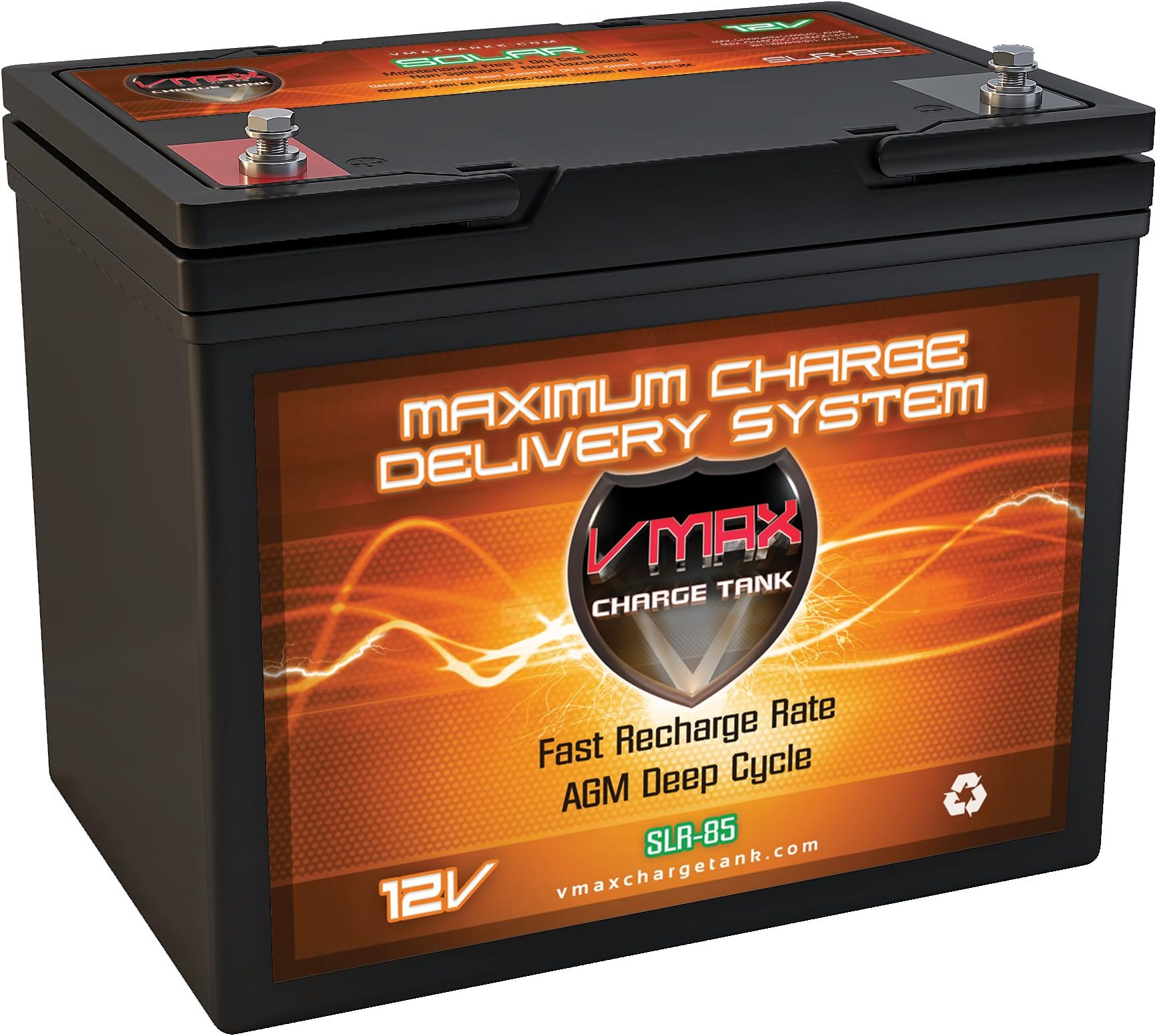 VMAX SLR85 12 Volt 85Ah AGM Deep Cycle Group 24 Battery 1.15kWh