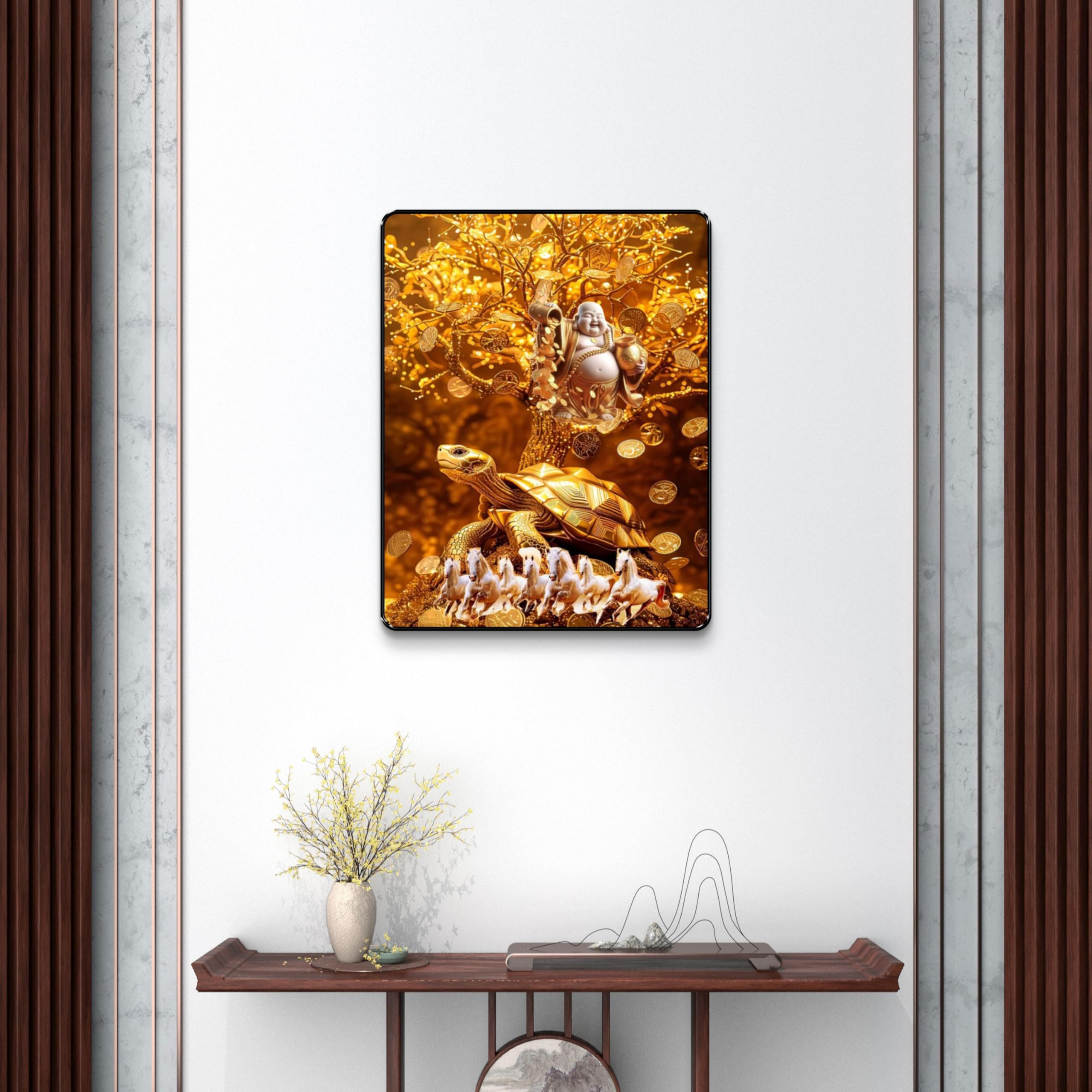 Golden Money Tree Wall Art - Wealth & Good Luck -2