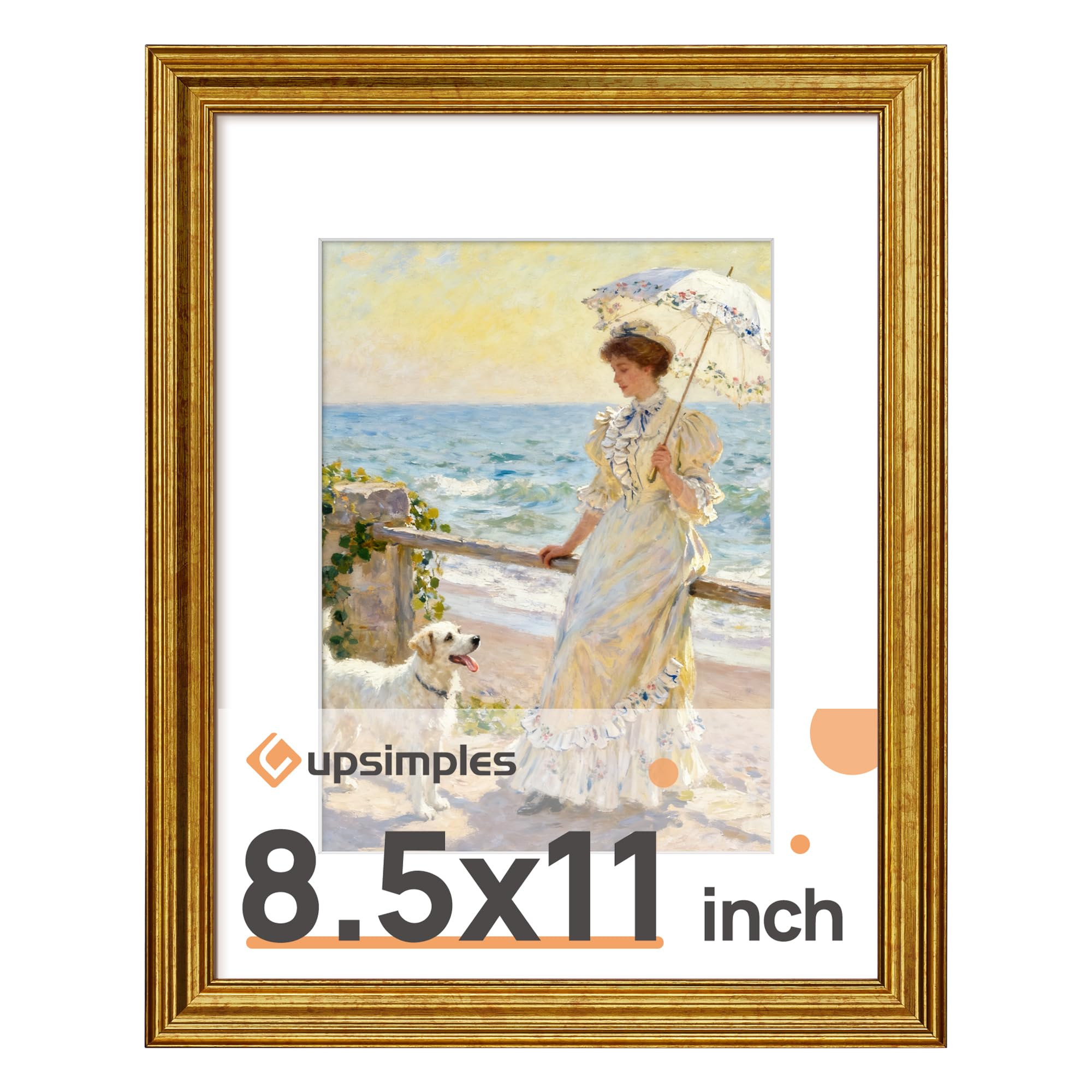 Photo 1 of upsimples 8.5x11 Picture Frame, Gold