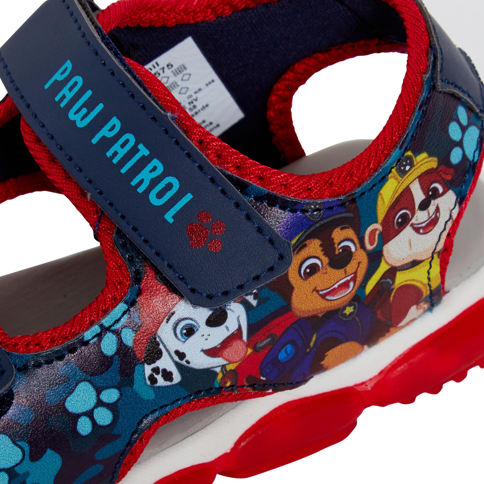 Paw Patrol Sandalias deportivas iluminadas para niños, con puntera abierta, fáciles de sujetar, zapatos de verano para niños