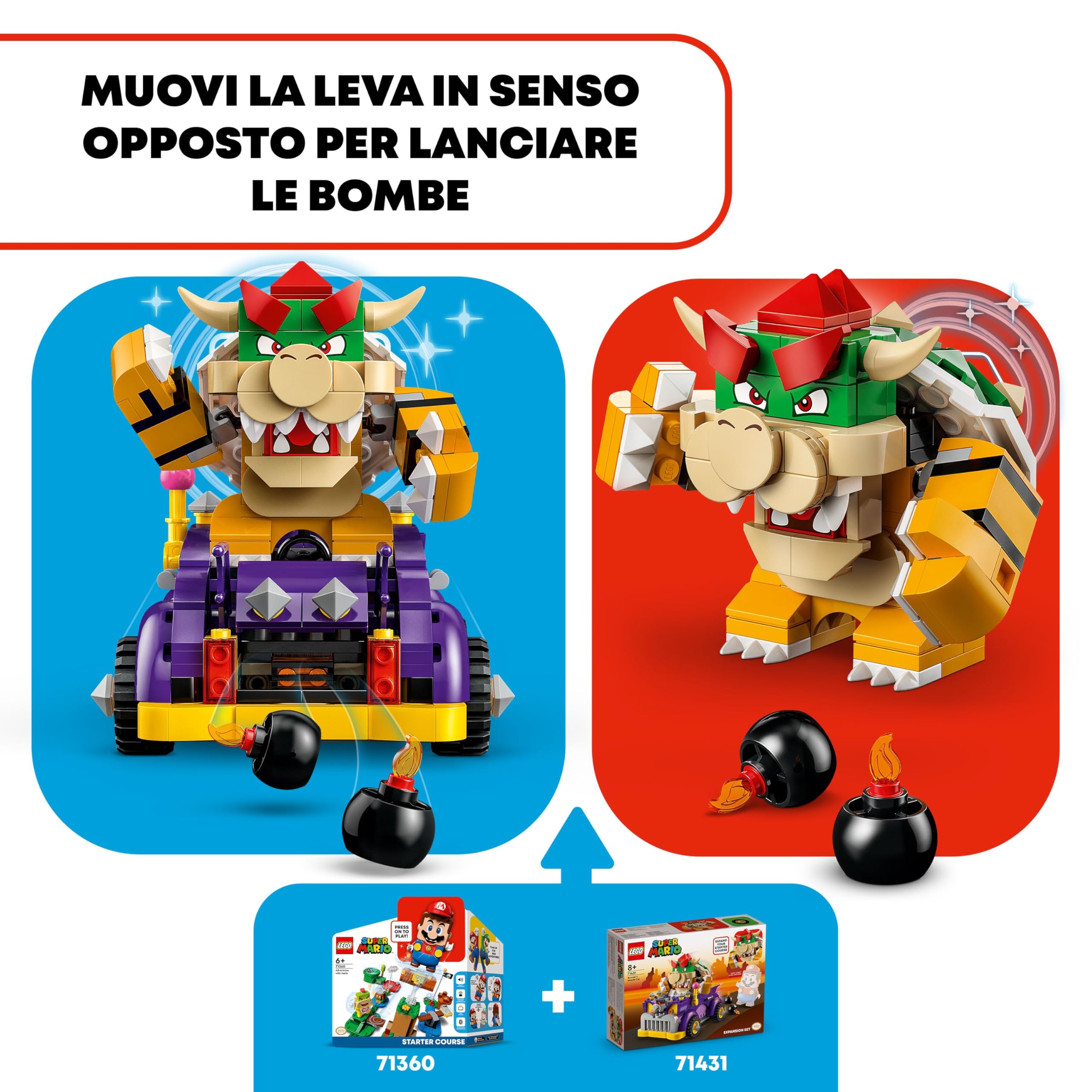 LEGO Super Mario Pack di Espansione Il Bolide di Bowser, Giochi per Bambini da 8 Anni con Personaggio e Macchina Giocattolo da Collezione, Regalo per Gamer da Abbinare a Uno Starter Pack 71431