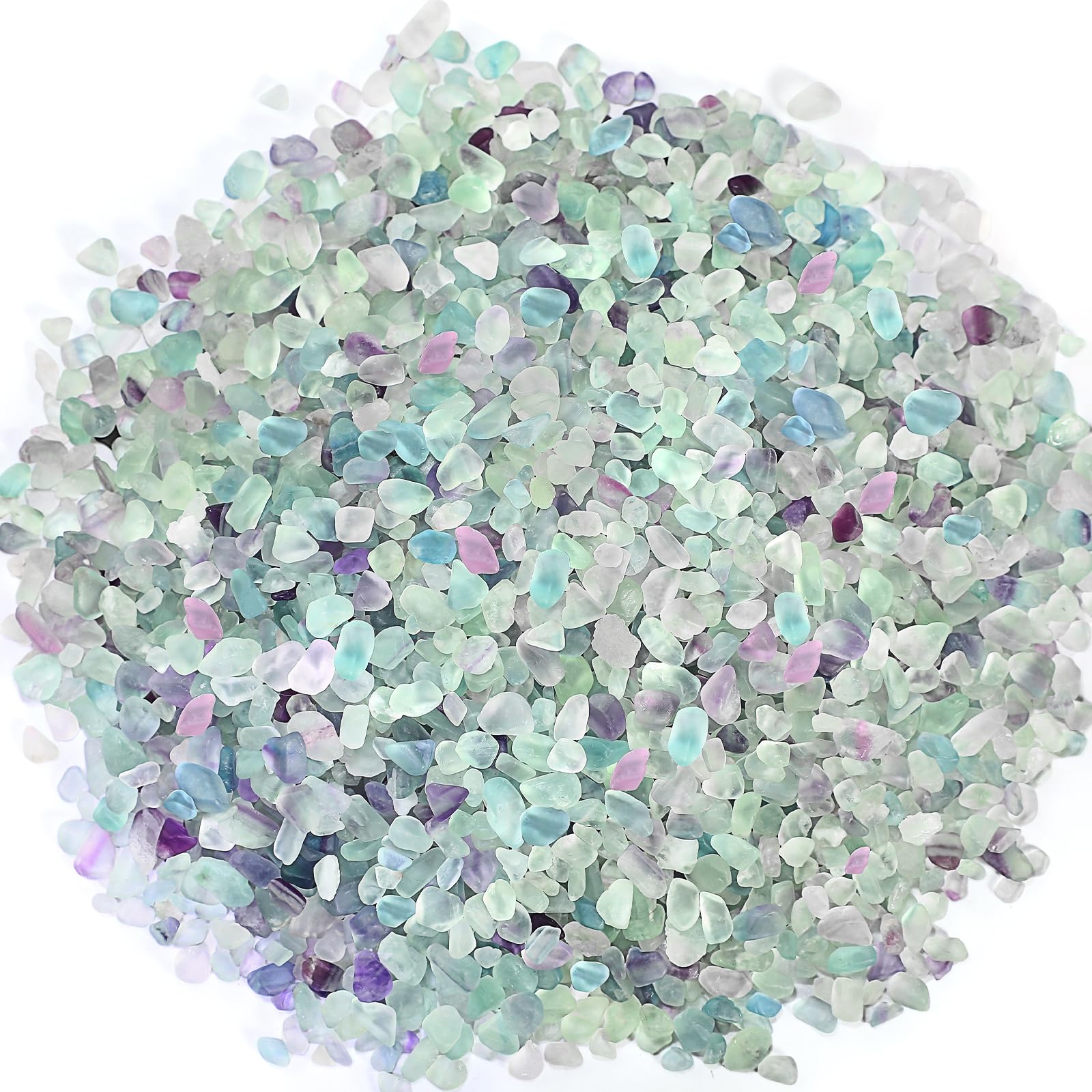 1 Lb/460g Small Pebbles for Indoor Plants, 0.15-0.3" Decorative Pebbles Vase Filler, Crystal Chips Crushed Stone, Aquarium Rocks for Fish Tank, Crafts, Terrarium Decor