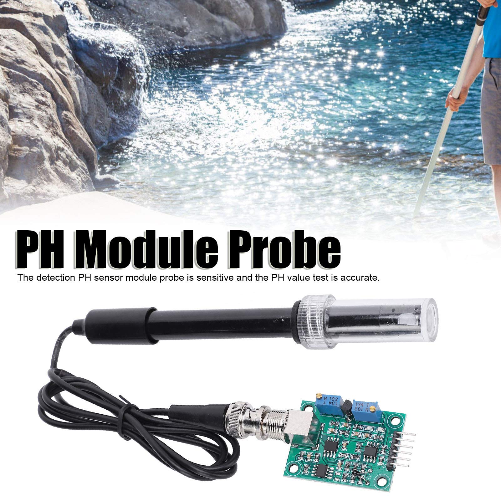Módulo de sensor de detección de valor de PH 0-14PH Herramienta de inspección industrial