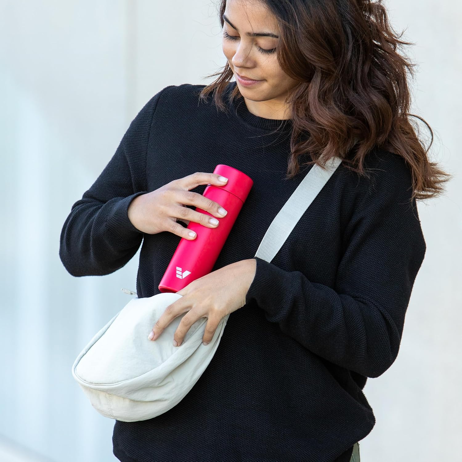 Mini Stainless Steel Water Bottle 14oz - Non-insulated | Designed for Bags | Slim, Ultra Lightweight & Stylish – Red