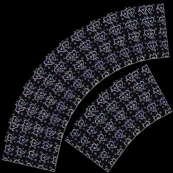 100Pcs Photocard Sleeves Love Heart-Shape Laser Flashing Photo Card Holder Holographic Foil Star Transparent Trading Card Protector Cover for Collector Player Photocard Mini Polaroid 6188mm