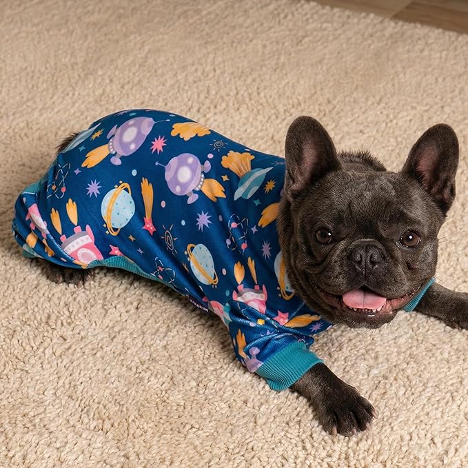 Pijama para Perro Pequeño cyeollo - Suave Terciopelo - Espacial M miniatura 6