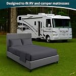 Shreem Linen Luxury 4 Piece Microfiber RV Sheet Set, Deep Pocket Fits Up to 10 inch, Soft, Wrinkle-Resistant, Camper, Travel Trailer Bedding, 3/4 Full Bunk 48x75, Dark Grey