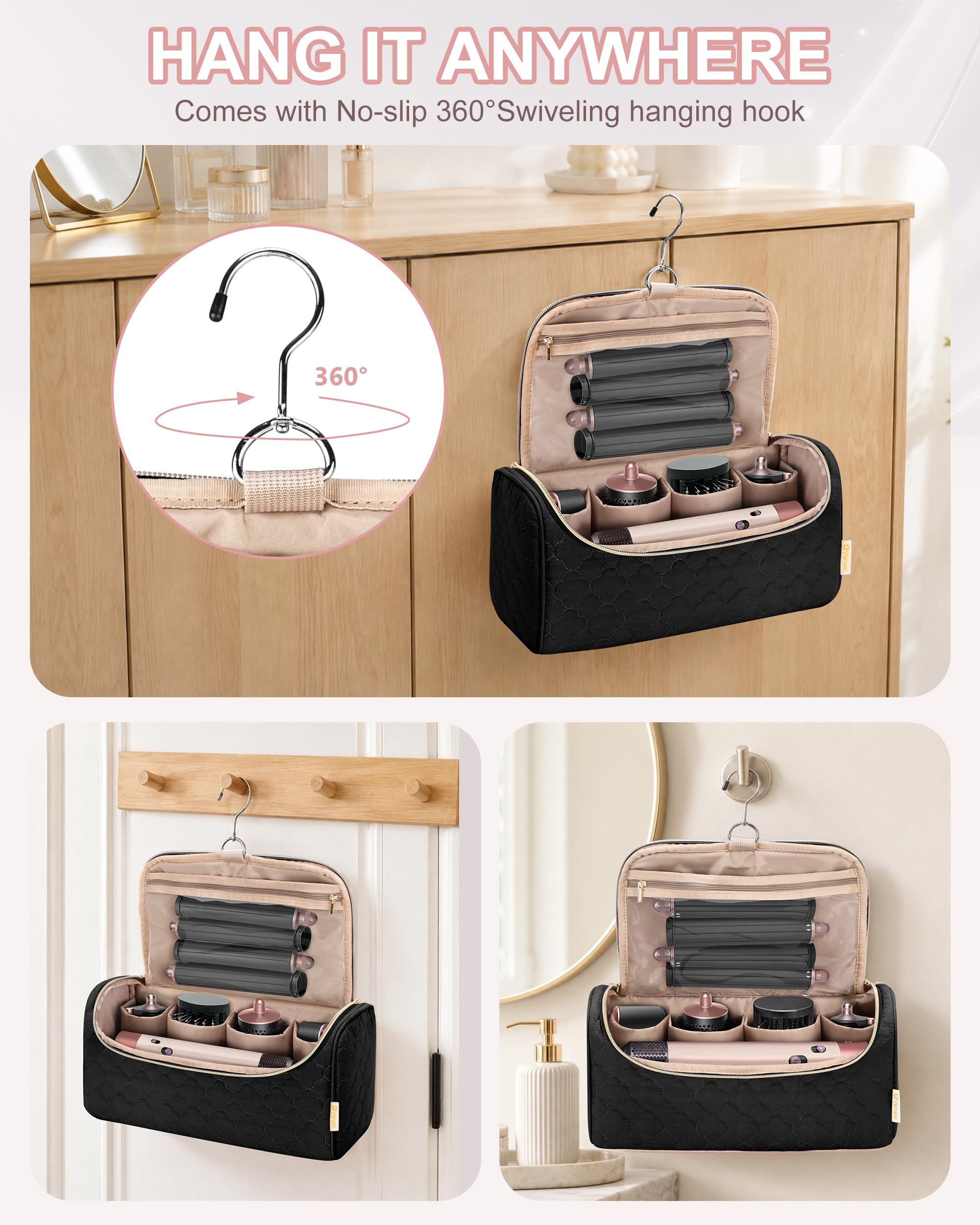 Yarwo Travel Case Compatible with Dyson Airwrap Multi-Styler and Attachments