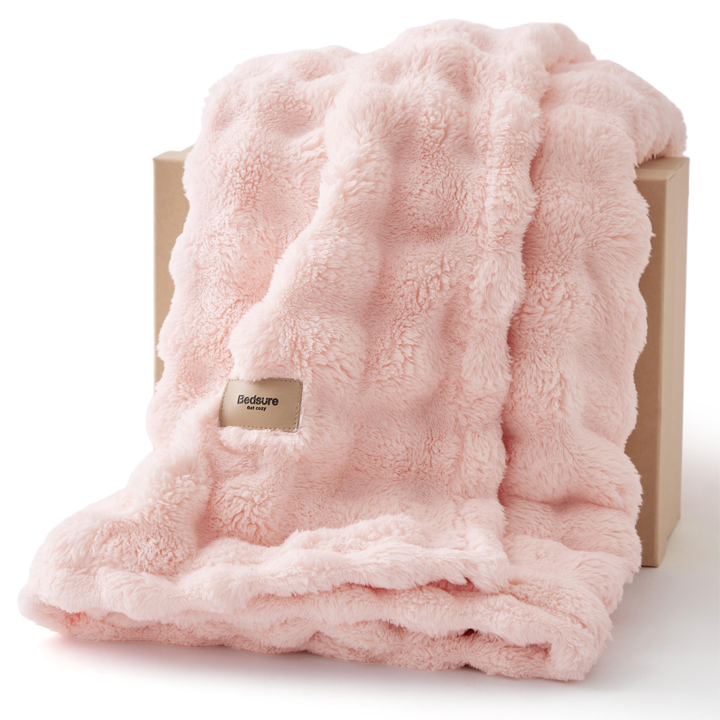 Bedsure 3D Fleece Bubble Blanket