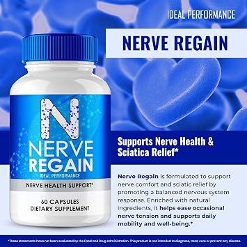 Nerve Regain Capsules, Official Nerve Regain Advanced Nerve Health Supplement Pills - Maximum Strength, All Natural Healthy Circulation & Stable Levels, NerveRegain Support Reviews (2 Pack)