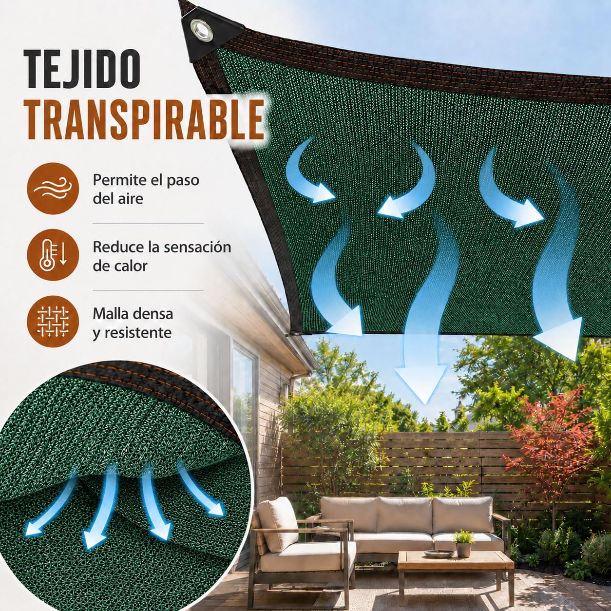 Red de Sombreado 3x8m con Ojales, Malla Sombra para Jardin Exterior Protección UV del 153%, para Invernadero, Terraza, Plantas, Gallinero