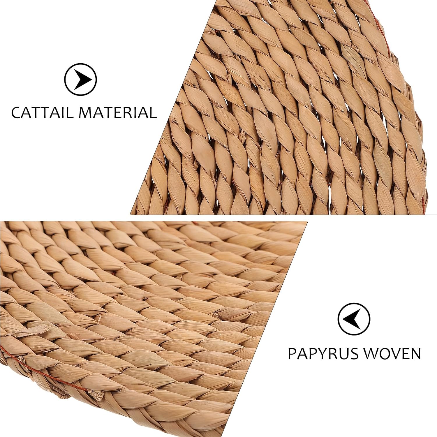 Cabilock Thickened Woven Straw Seat Cushion 1.5cm Tatami Floor Pillow Breathable Meditation Pad for Home and Picnic Use