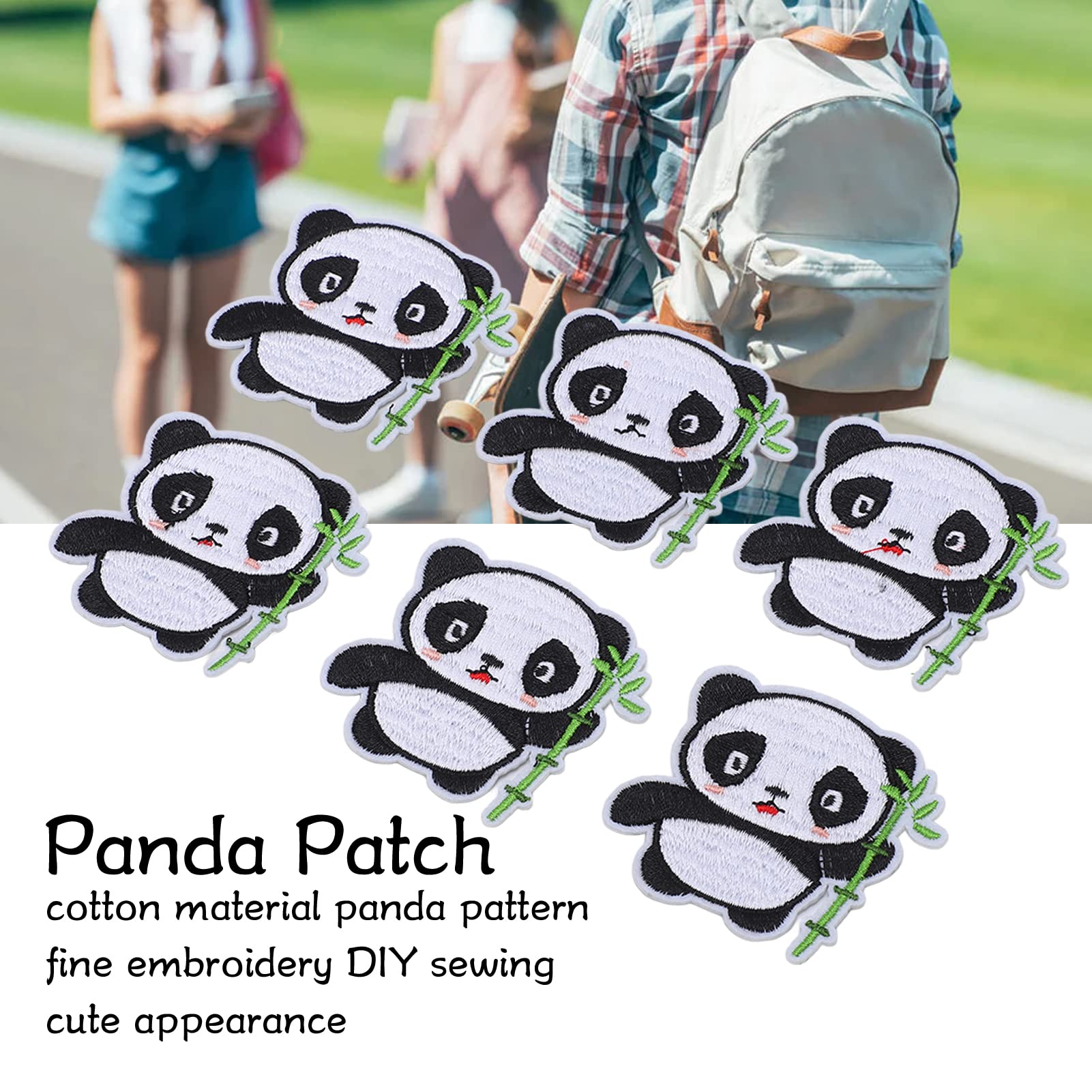 20 Patchs Uniques Beaux Patchs De Broderie, Patchs Panda, Valises De Sacs Mignons Pour Manteaux