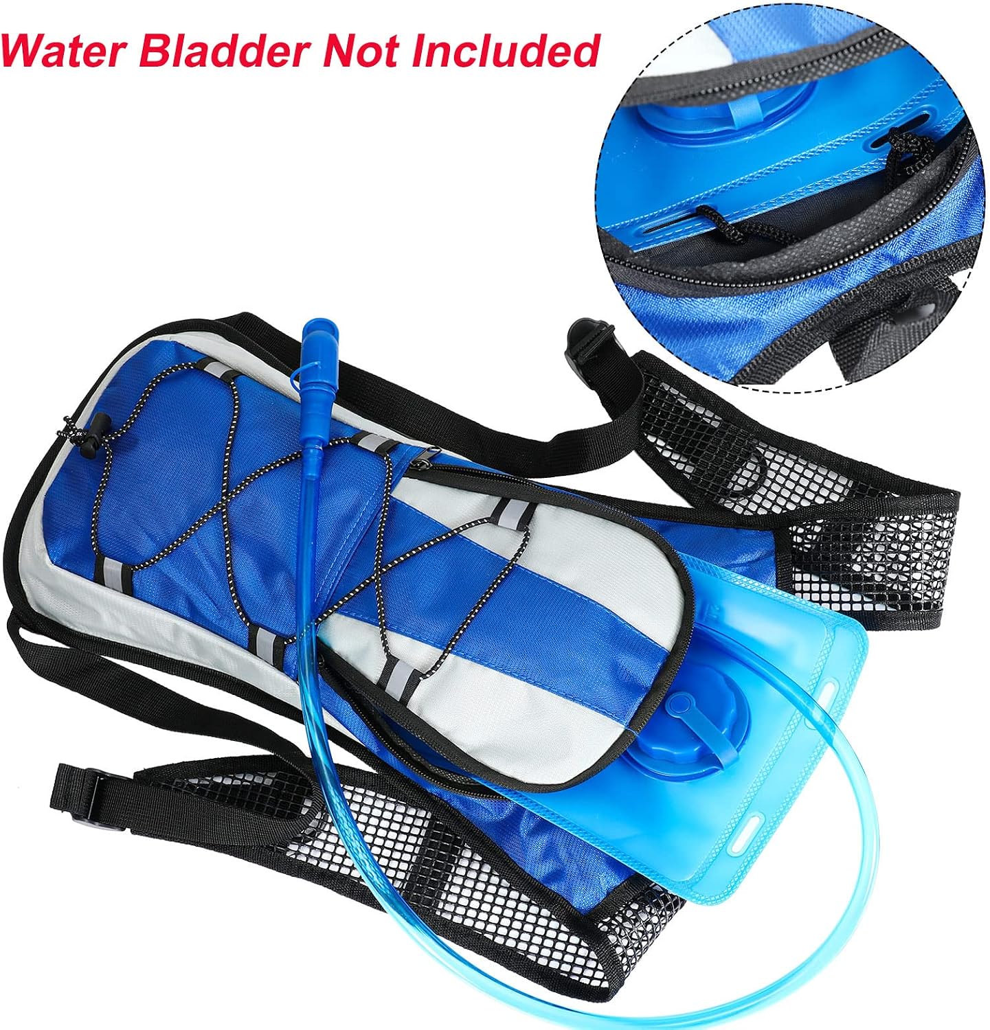 4 Pcs Hydration Backpack for 2 Liter Bladder Hydration Pack Backpack Lightweight Water Backpack Outdoor Sports Cycling Biking Running Climbing Travelling Men Women,Water Bladder Not Included