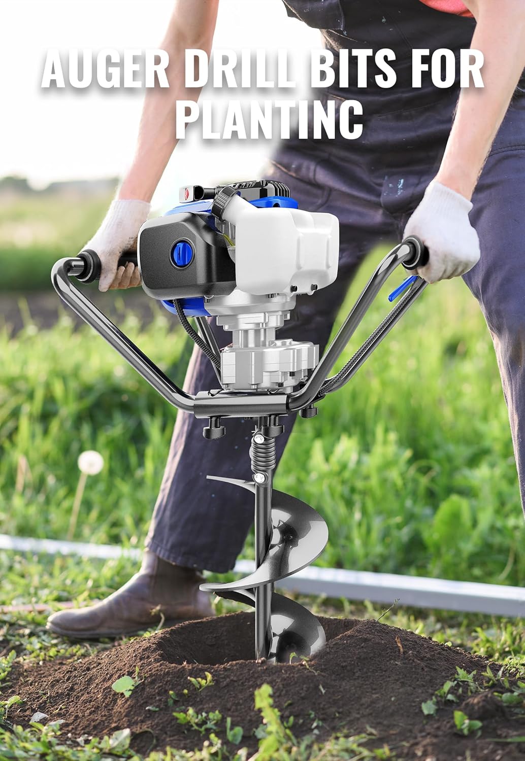 Wild Badger Power WB52CCEA Post Hole Digger 53cc Gas Powered Blue image 5 of 7 B0CB3XCCHB