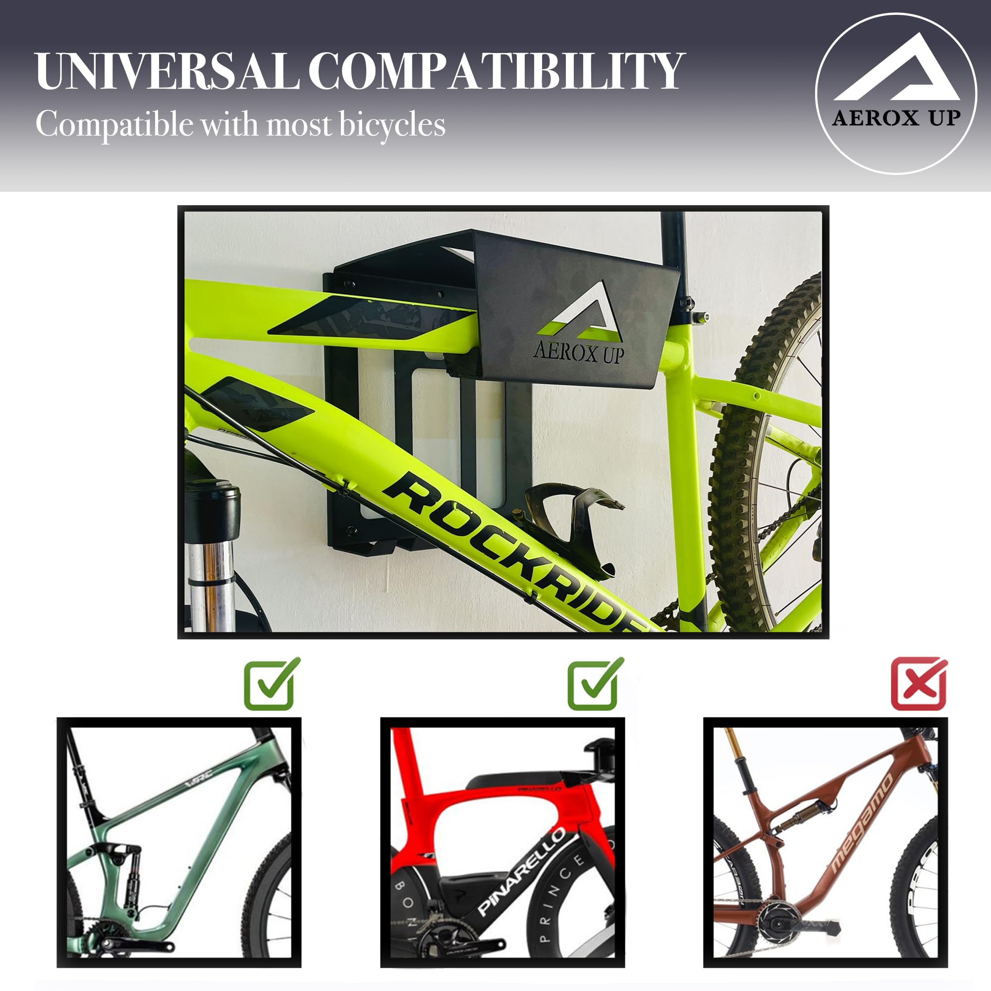 Uchwyt rowerowy ścienny - wieszak na rower ścienny - stojak rowerowy - stojak na rower - wieszak na rowery naścienny - hak rowerowy - hak do podnoszenia roweru - wieszak na rowery