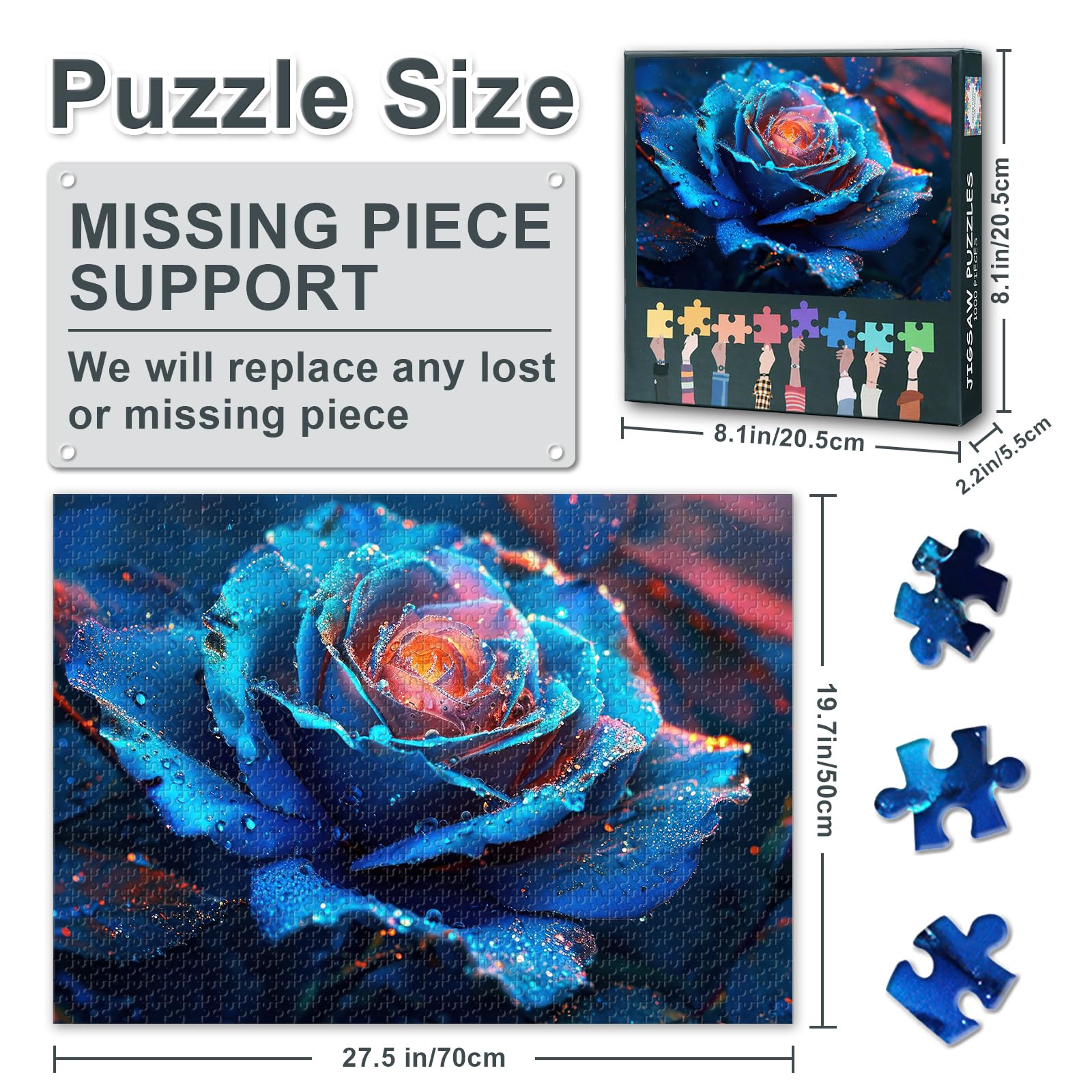 Flowers Jigsaw Puzzles for Adults 1000 Pieces - Image 3