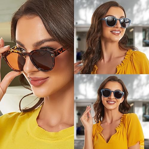 Miniatura 2 de Gafas de sol polarizadas redondas clásicas retro para hombres y mujeres, lentes de sol vintage para mujer VF2221