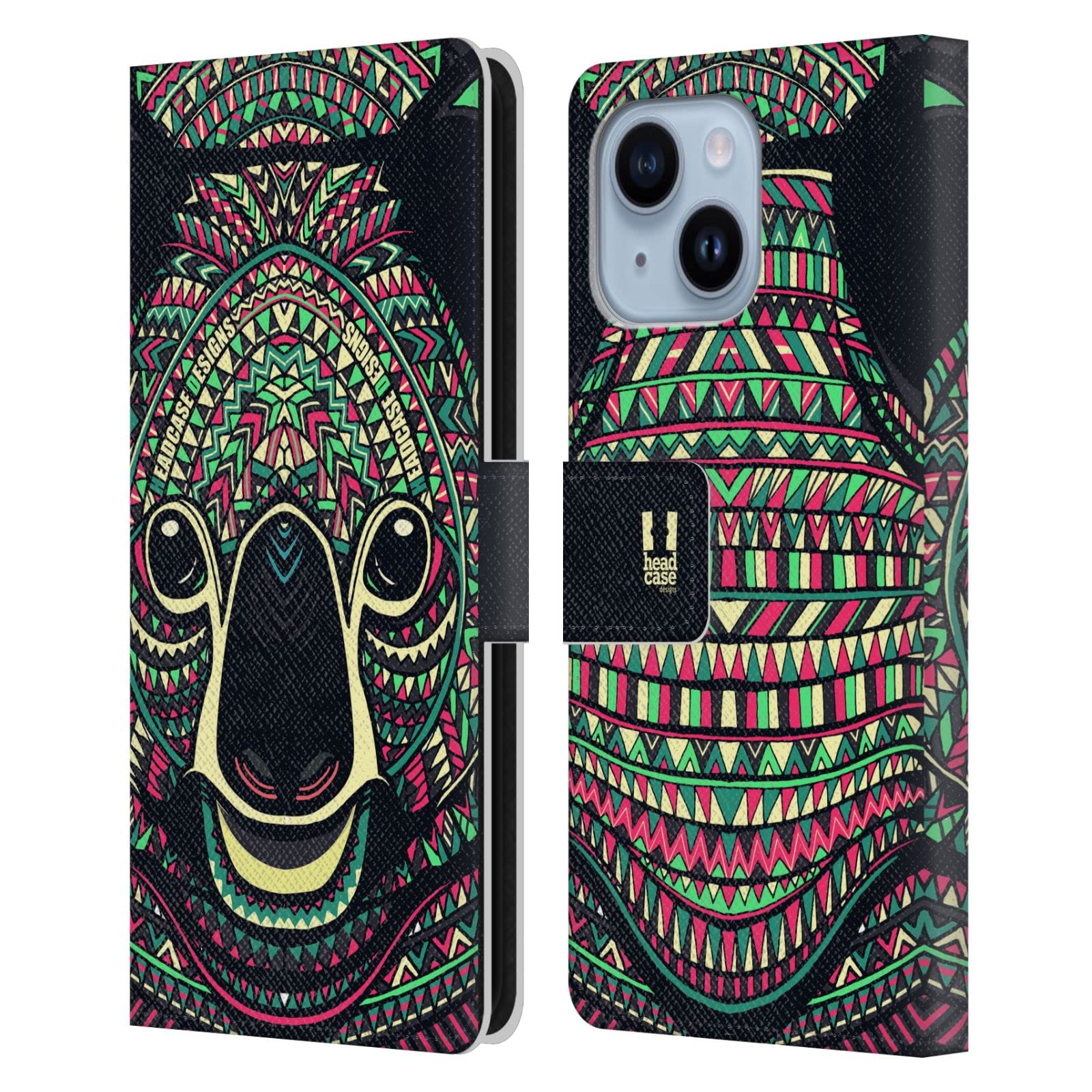 Étui portefeuille iPhone 14 Plus Head Case Designs Koala en cuir - 7