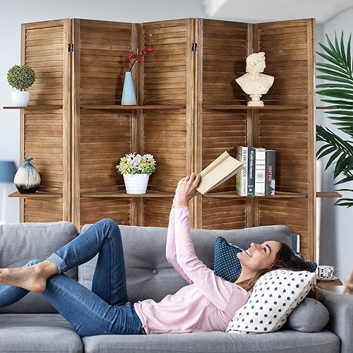 Miniatura 4 de Panel RHF de 5.6 pies de alto, pantallas plegables de madera, divisor de paneles y separadores de habitaciones, separadores de habitación y