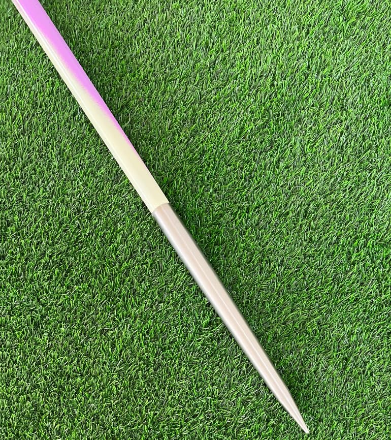 Silver Arrow IAAF Carbon 600g Javelin for Sale Carbon Fibre White with Purple Spiral javelins 600g Competition Carbon Fibre Javelin