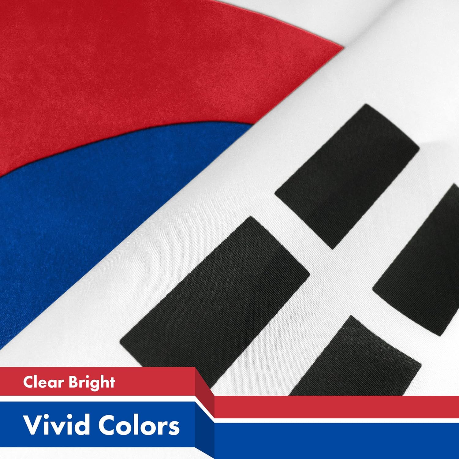 USA American & South Korea South Korean Flags 3x5 FT Combo Printed 150D Polyester By G128