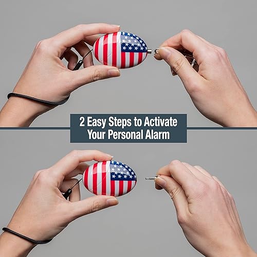 Miniatura 7 de SABRE Alarma personal con llavero de clip a presión, alarma de 120 dB, audible hasta 1,280 pies (1,279.5 ft), operación simple, reutilizable